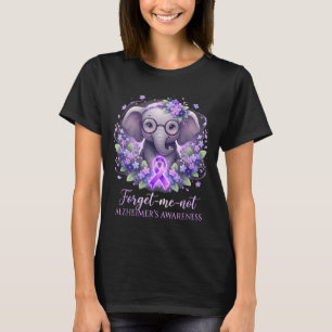 Elefant lila Band vergiss nicht Alzheimer T-Shirt