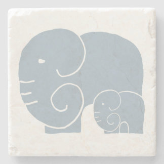 Elefant Mama & Baby Stein Untersetzer