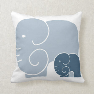 Elefant-Mama und Babywurfpolster Kissen