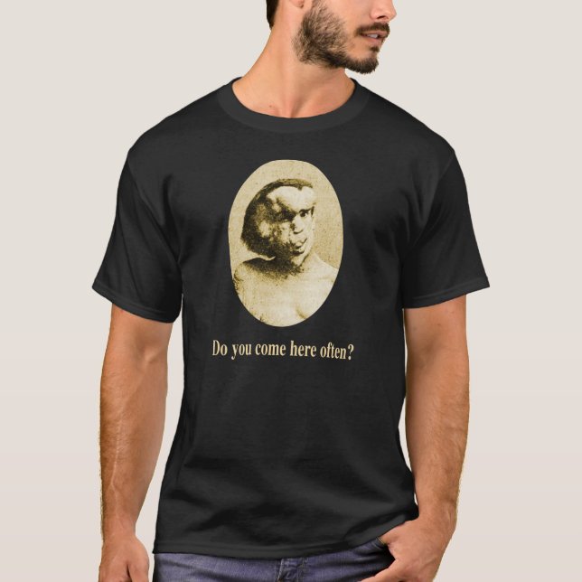 Elefant-Mann-Aufnahmen-Linie T-Shirt (Vorderseite)