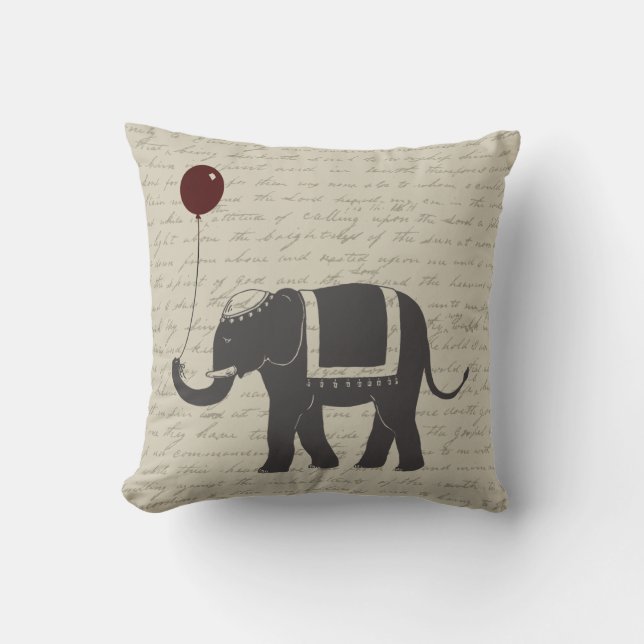 Elefant mit Ballon Kissen (Vorderseite)