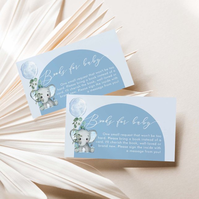 Elefant mit Balloon-Babyduschenbüchern für Kinder Begleitkarte (Von Creator hochgeladen)