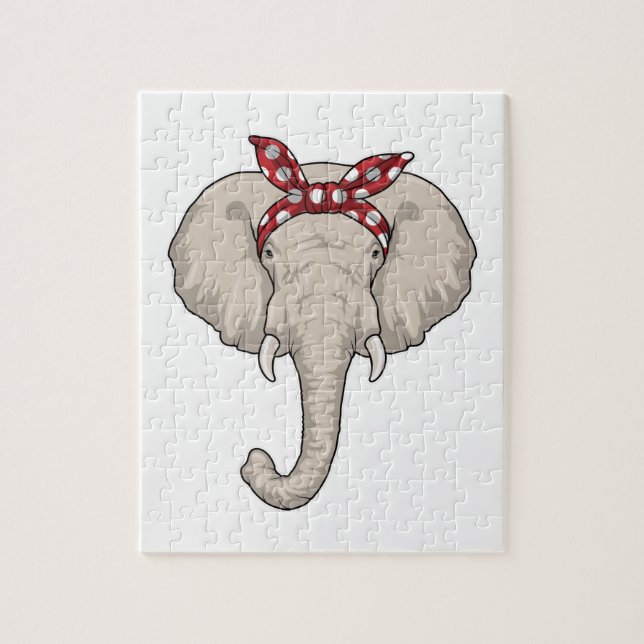 Elefant mit Bandana (Vertikal)