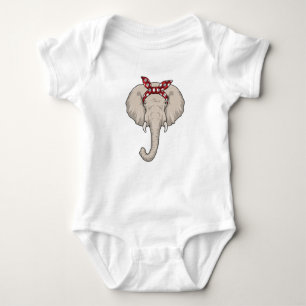 Elefant mit Bandana Baby Strampler