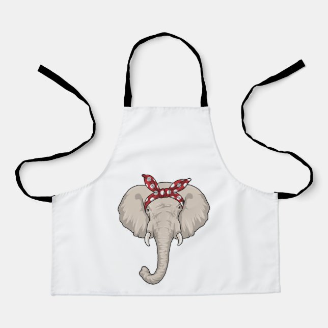 Elefant mit Bandana Schürze (Vorderseite)