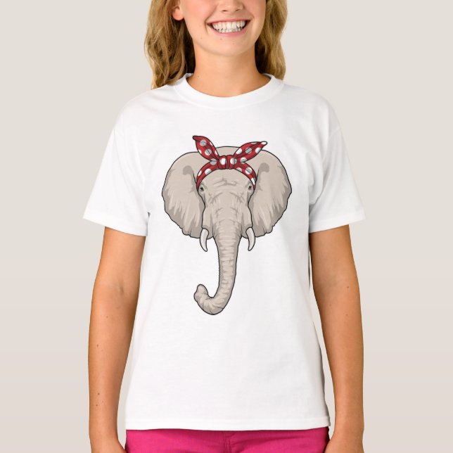 Elefant mit Bandana T-Shirt (Vorderseite)