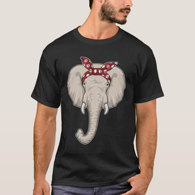 Elefant mit Bandana T-Shirt (Vorderseite)
