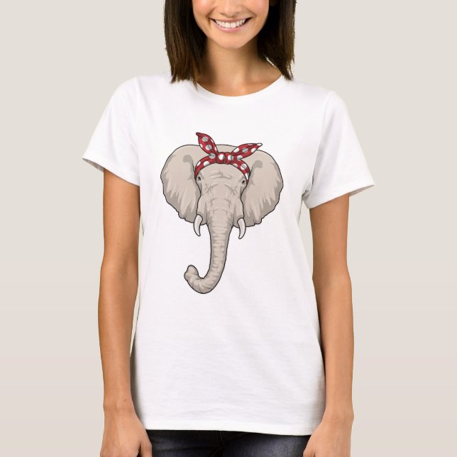 Elefant mit Bandana T-Shirt (Vorderseite)