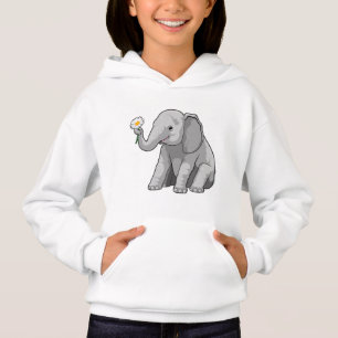 Elefant mit Blume Hoodie