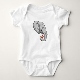 Elefant mit Drink Baby Strampler