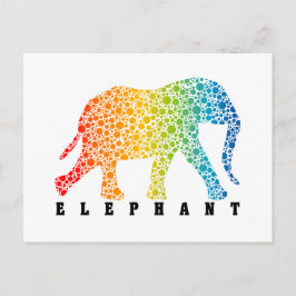 Elefant mit Farben Postkarte