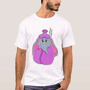 Elefant mit Fieberthermometer T-Shirt