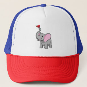 Elefant mit Flagge Truckerkappe