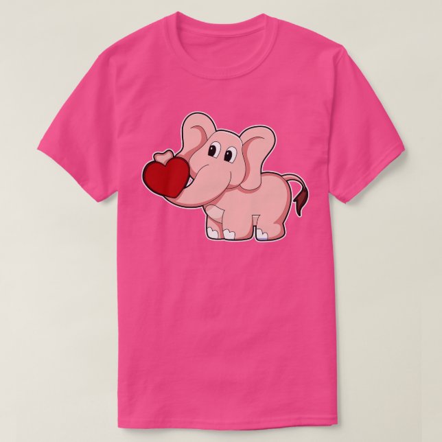 Elefant mit Herz T-Shirt (Design vorne)