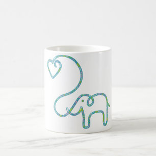 ELEFANT mit Herzen Kaffeetasse