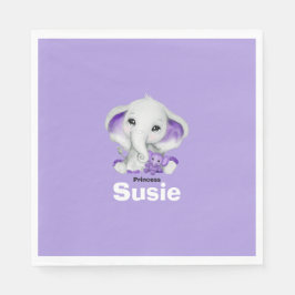 Elefant mit lavender teddy Bärennapf Serviette