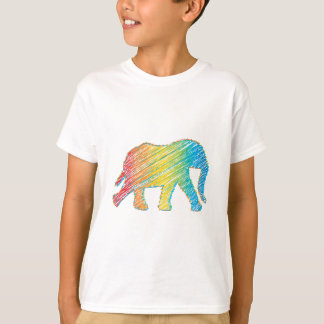 Elefant mit Linien T-Shirt