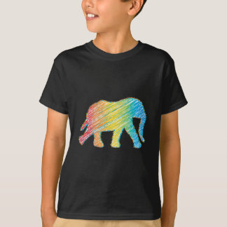Elefant mit Linien T-Shirt