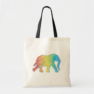 Elefant mit Linien Tragetasche