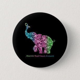 Elefant mit metastasiertem Brustkrebs in der Blume Button