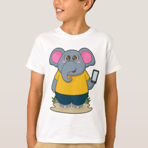 Elefant mit mobil T-Shirt
