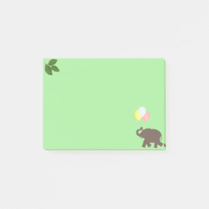 Elefant mit Party Balloons & Laurel Blätter Post-it Klebezettel