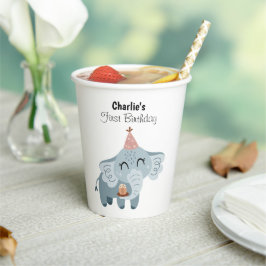 Elefant mit Party Hut, Geburtstag Pappbecher