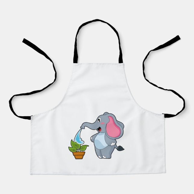 Elefant mit Pflanze Schürze (Vorderseite)