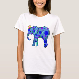 Elefant mit Polka Docks und einer Extravaganten Kr T-Shirt
