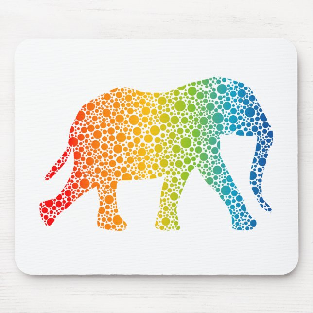 Elefant mit Punkten Mousepad (Vorne)