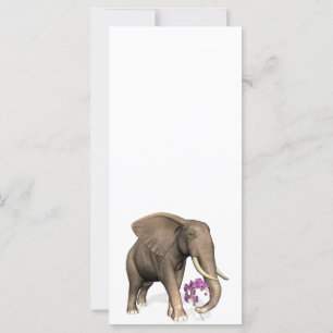 Elefant mit rosa Orchid