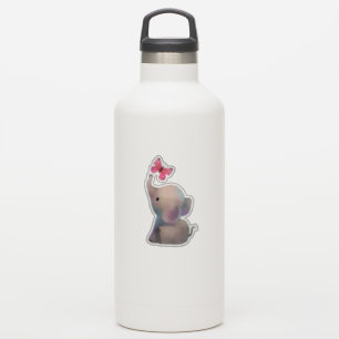 Elefant mit Schmetterling Aufkleber