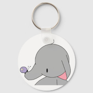 Elefant mit Schmetterling-Schlüsselanhänger Schlüsselanhänger