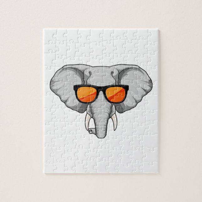 Elefant mit Sonnenbrille (Vertikal)