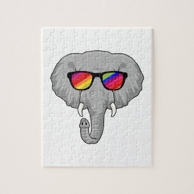 Elefant mit Sonnenbrille (Vertikal)