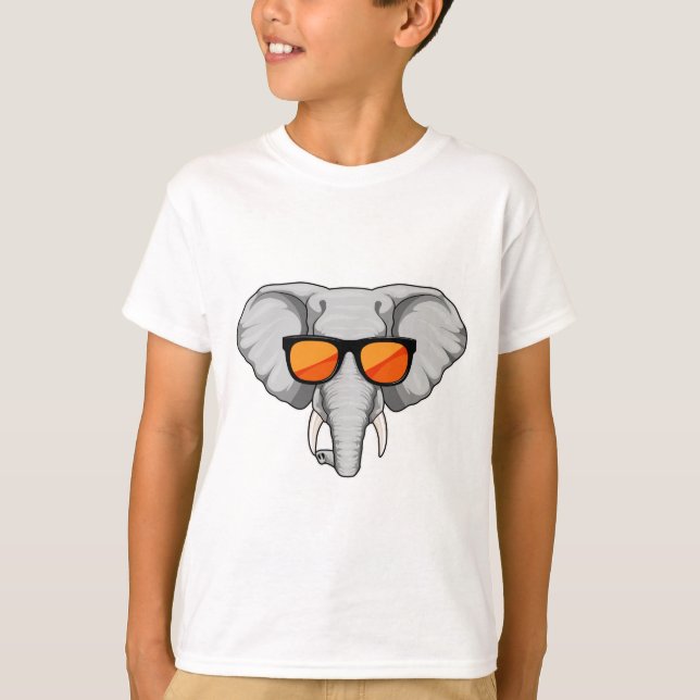 Elefant mit Sonnenbrille T-Shirt (Vorderseite)