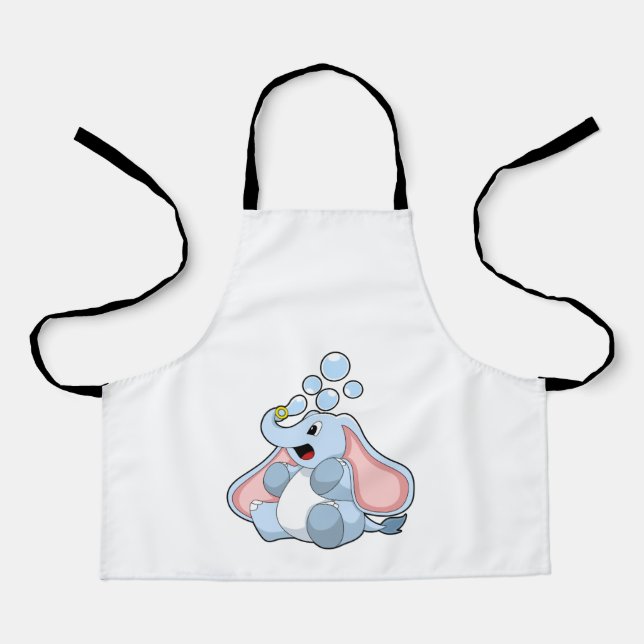 Elefant mit Wasserblasen Schürze (Vorderseite)