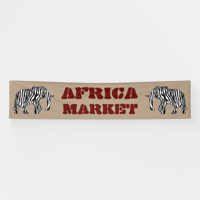 Elefant mit Zebrastreifen + Ihre Ideen Banner (Horizontal)