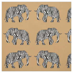 Elefant mit Zebrastreifen + Ihre Ideen Stoff
