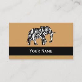 Elefant mit Zebrastreifen + Ihre Ideen Visitenkarte
