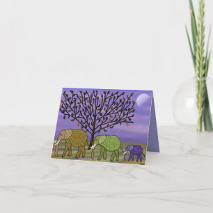 Elefant-Mond-Karten Karte