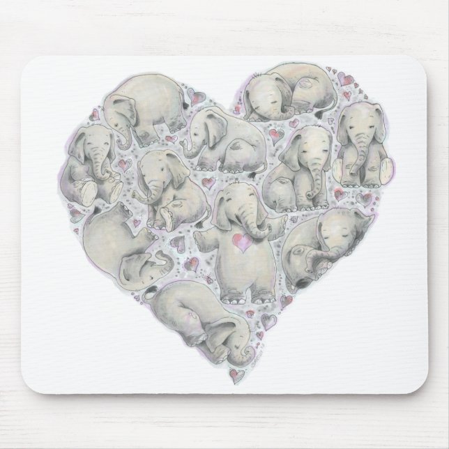 Elefant Mousepad durch Cynthia Narcisi (Vorne)