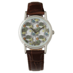 Elefant-Muster Armbanduhr