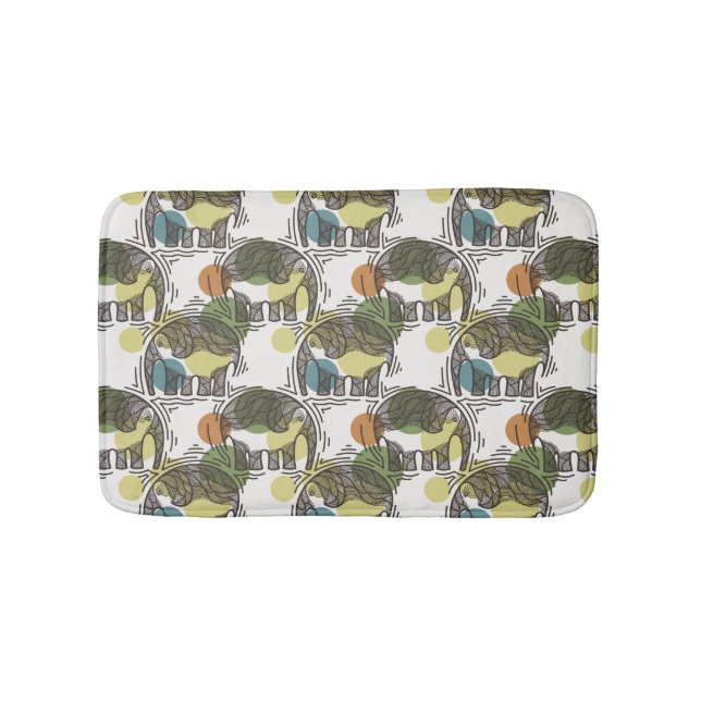 Elefant-Muster Badematte (Vorderseite)