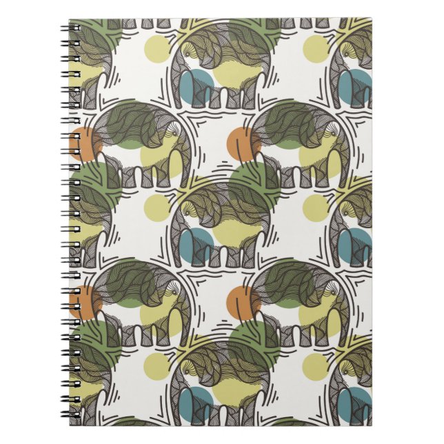 Elefant-Muster Notizblock (Vorderseite)