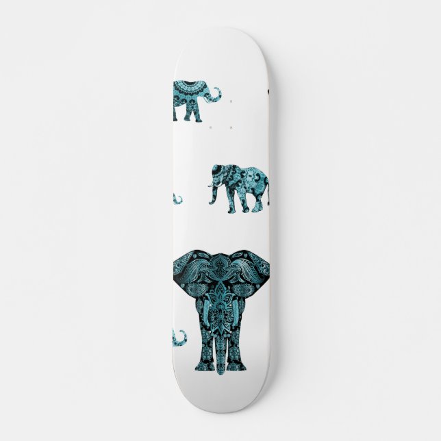 Elefant-Muster Skateboard (Vorne)