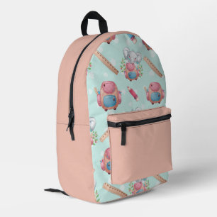 Elefant-Muster zum Zurück in die Schule Bedruckter Rucksack