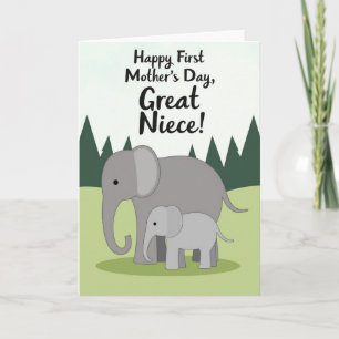 Elefant Mutti Tag Illustration Karte