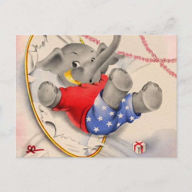 Elefant Oops Postkarte (Vorderseite)