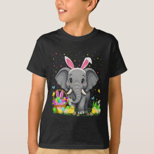 Elefant Ostereier-Suche Hase Ohr Elefant Glücklich T-Shirt